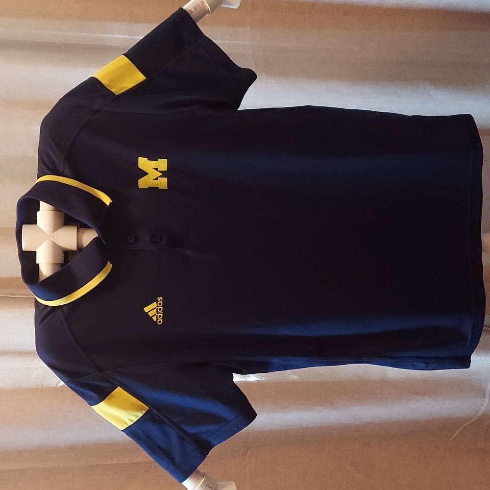Michigan Polo Blue and Gold Wolverines